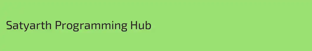 Satyarth Programming Hub